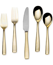 Delano Gold-Plated 20-Piece Flatware Set, Service for 4