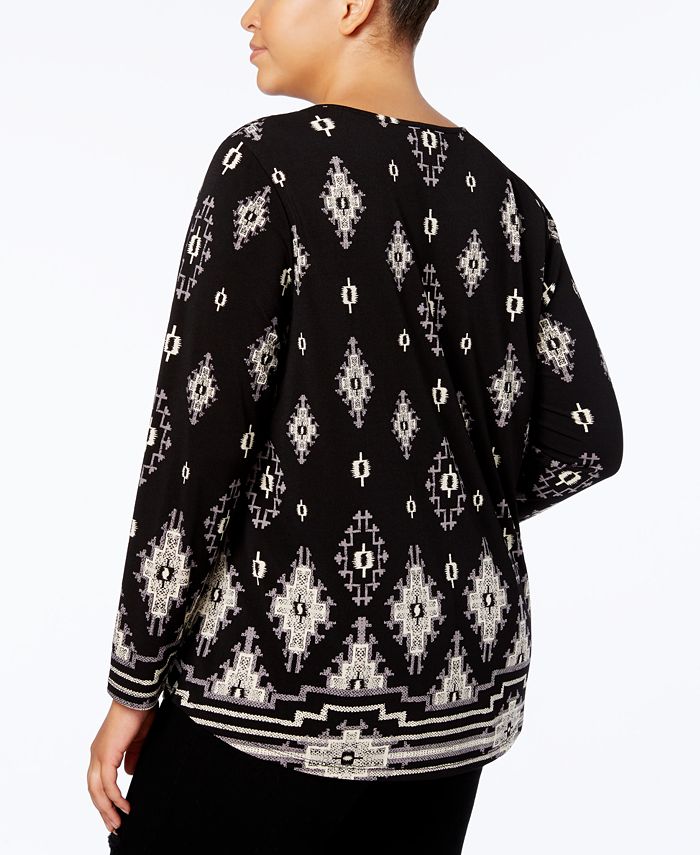 macy's style & co plus size tops