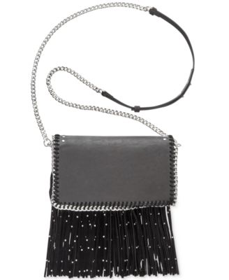 INC International Concepts Anna Sui x I.N.C. Fringe Embellished Chain Crossbody, Created for Macy's