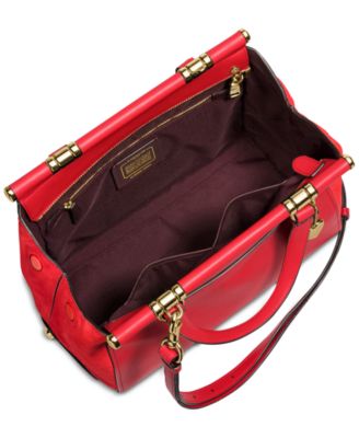 coach selena gomez red bag