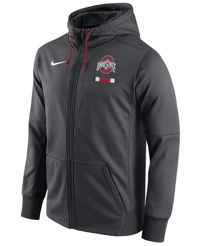 Nike Men's Ohio State Buckeyes Therma Full-Zip Hoodie - Macy's