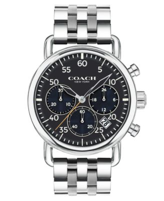 Coach Men's Modern Sport Delancey Chronograph 42mm 14602374, Stainless  Steel Band, Jewelry & Watches