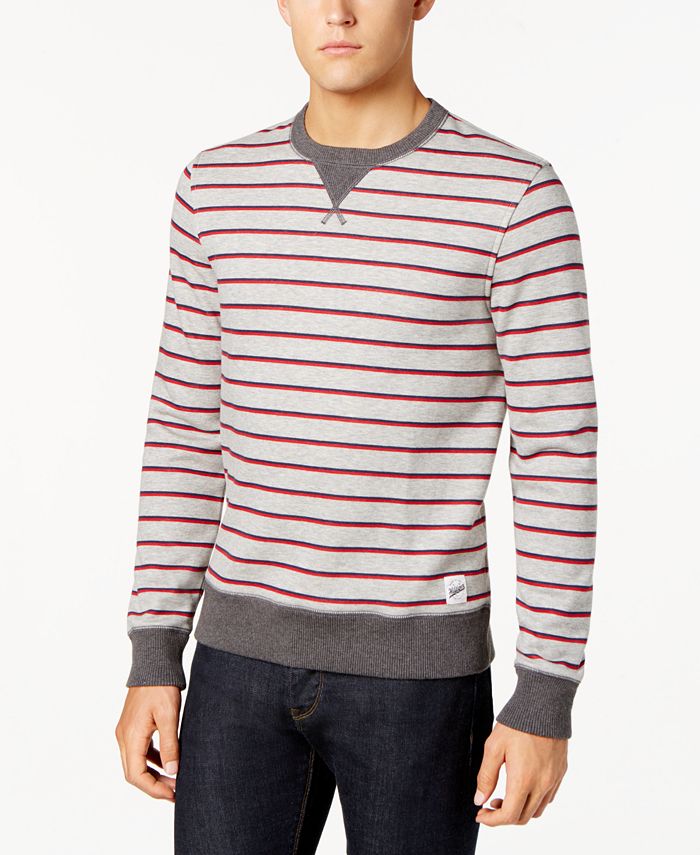 Tommy Hilfiger Men's Lightweight Striped Crew Neck Sweatshirt - Macy's