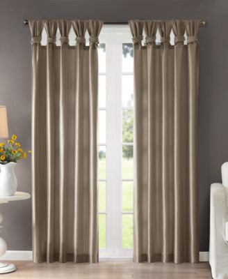 Madison Park - Emilia 50" x 84" Lined Faux-Silk Twisted Tab Window Panel