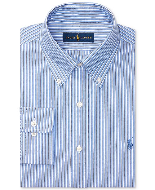 Polo Ralph Lauren Men S Regular Fit Blue Multi Striped Oxford