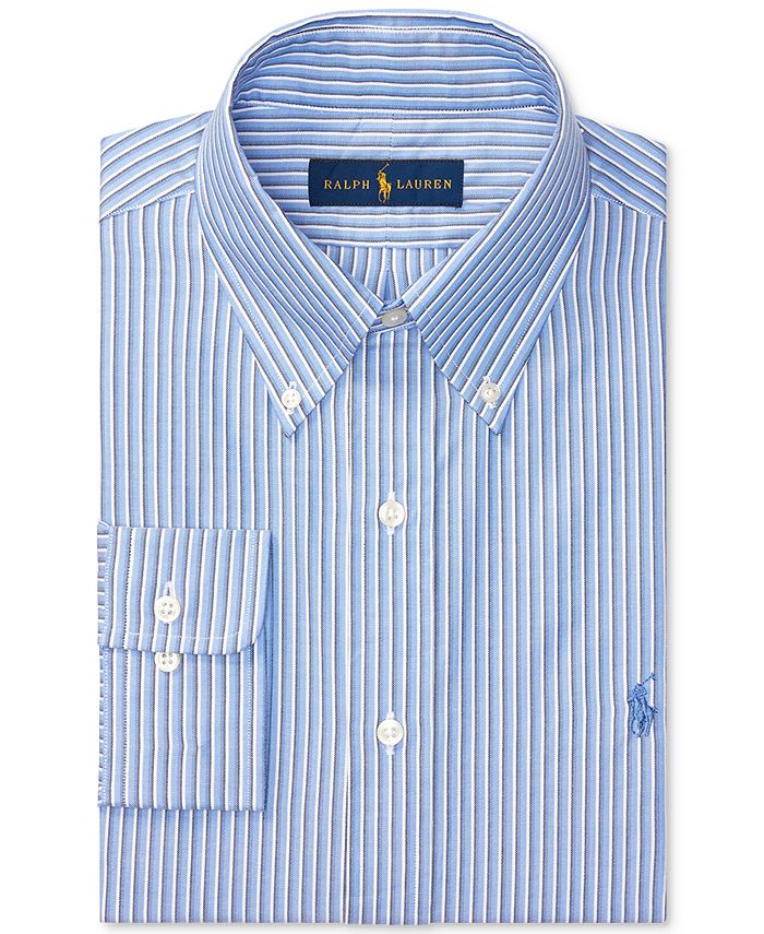 Polo Ralph Lauren Men's Regular Fit Blue Multi-Striped Oxford Dress Shirt &  Reviews - Dress Shirts - Men - Macy's