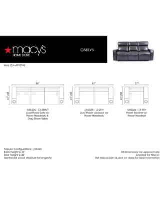 Furniture CLOSEOUT! Oaklyn Fabric & Leather Sofa Collection 