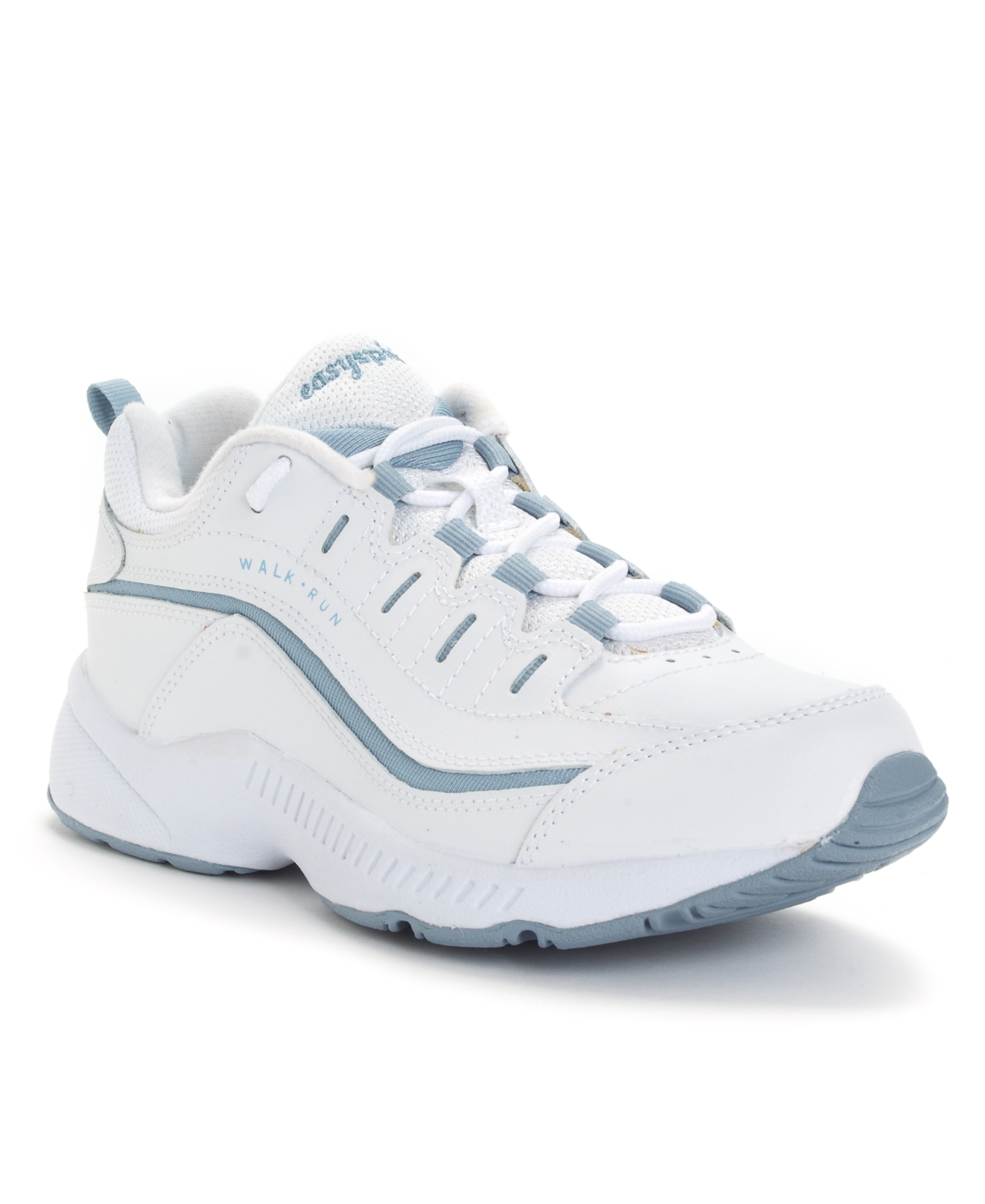 Shop Easy Spirit Women's Romy Lightweight Easy-on Walking Shoes In White,light Blue