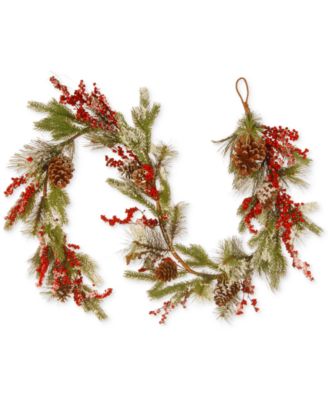 National Tree Company - 6' Pine Cones & Berries Garland