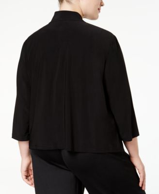 売れ筋商品|||アールアンドエムリチャーズ ニット&セーター アウター レディース R&M Richards Plus Size Cardigan, Beaded Open Front Black R & M Richards R&M Richards Plus Size Cardigan, Beaded Open