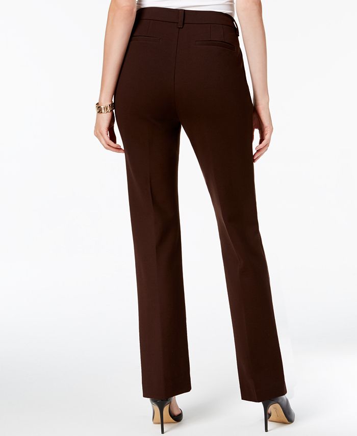 Charter Club Faux-Leather-Trim Straight-Leg Pants, Created for Macy's ...