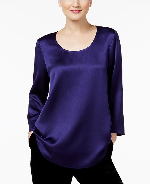 Eileen Fisher Silk Tunic & Reviews Tops Women Macy's