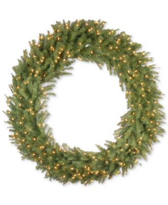 National Tree Company - 60" Norwood Fir Wreath with Clear Lights