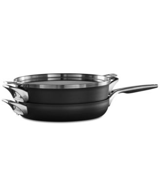 Calphalon - Premier 3-Pc. Space Saving Hard-Anodized Non-Stick 12" Stack Cookware Set