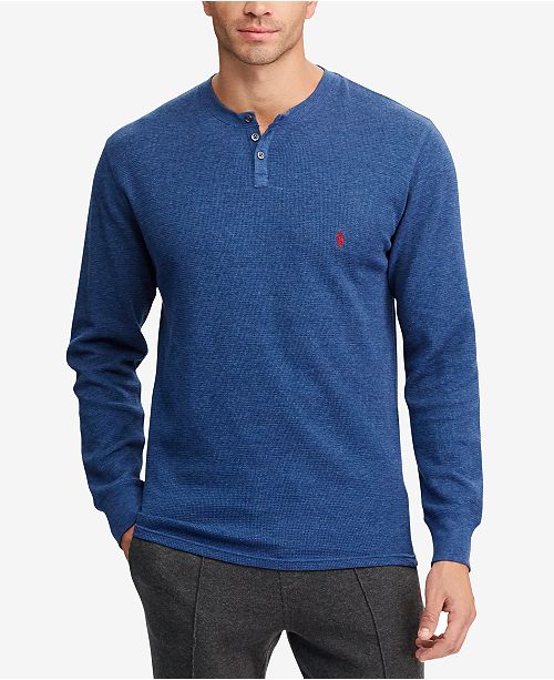 Polo Ralph Lauren Men's Lightweight WaffleKnit Thermal Henley Shirt