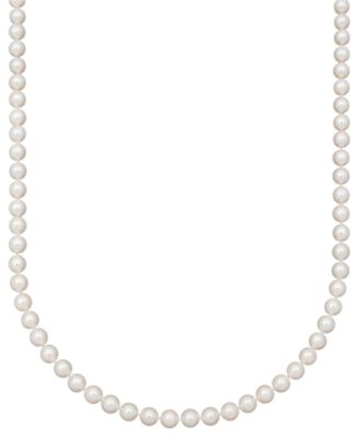 Belle de Mer - Pearl Necklace, 16" 14k Gold AA Cultured Akoya Pearl Strand (7-7-1/2mm)