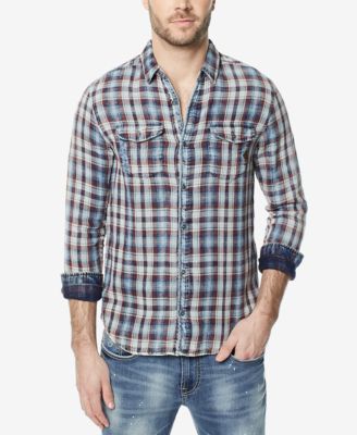 Buffalo David Bitton - Men's Plaid Elbow-Patch Shirt