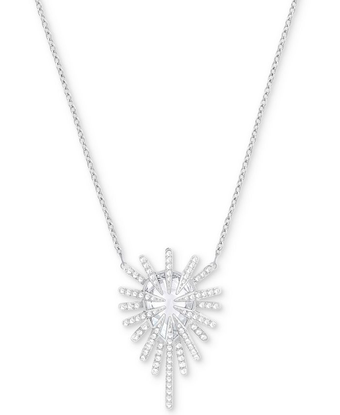 Swarovski SilverTone Crystal Pendant Necklace Macy's