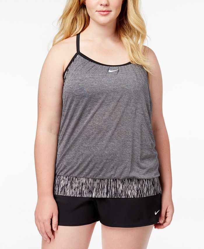 Nike Layered Crossback Tankini Top Size S