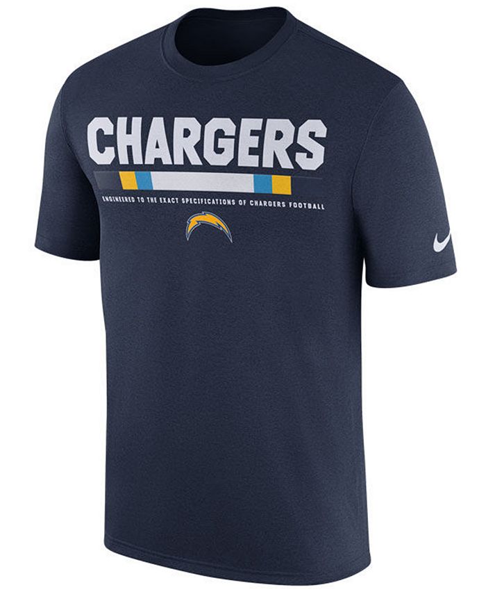 Nike Men's Los Angeles Chargers Legend Staff T-Shirt - Macy's