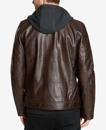 guess men's leather motorcycle jackets