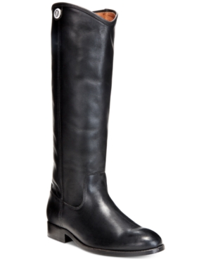 image of Frye Women-s Melissa Button 2 Wide-Calf Tall Leather Boots Women-s Shoes