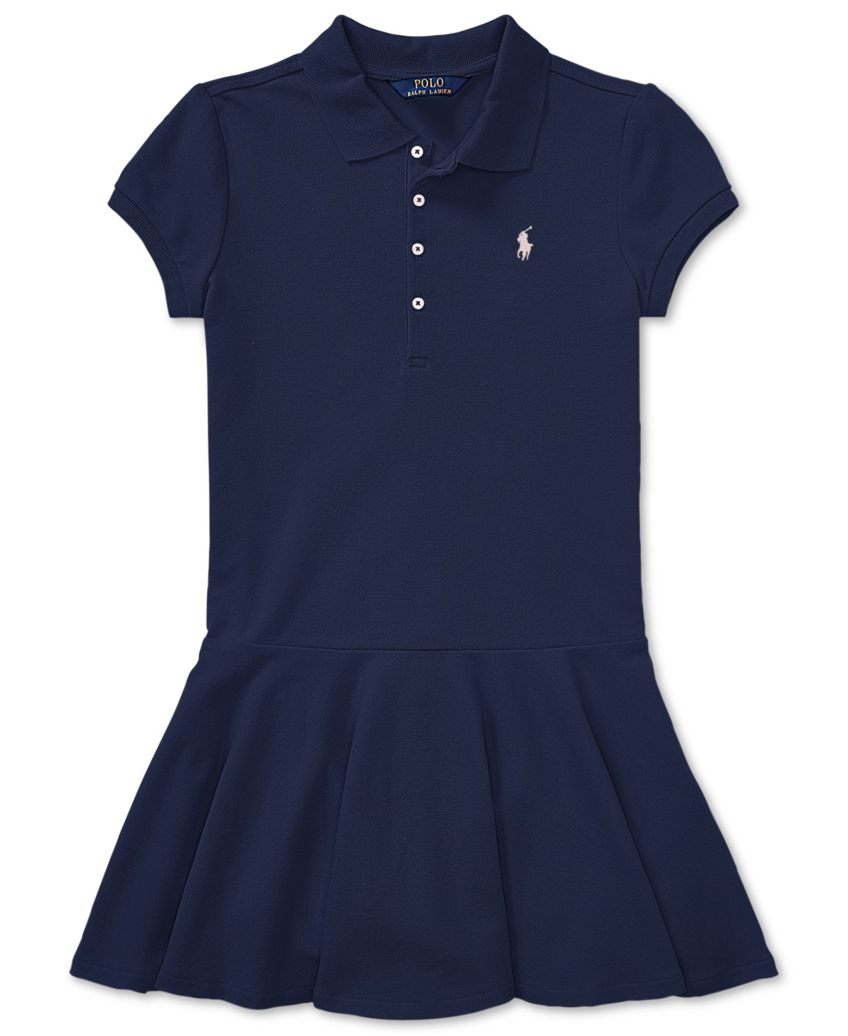 Детские Polo Ralph Lauren Girls' 2T-6X Cotton Mesh Stretch Short-Sleeve Polo Dress — фото 2