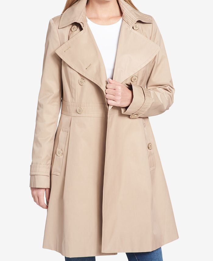 Tommy Hilfiger Double-Breasted Trench Coat - Macy's