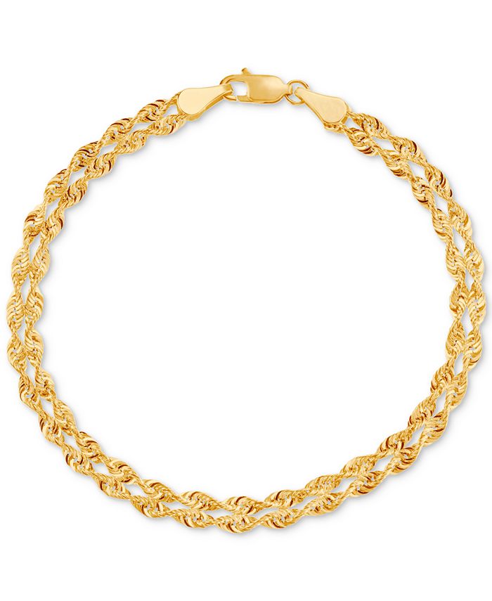 Macy's Double Singapore Chain Bracelet in 14k Gold Macy's