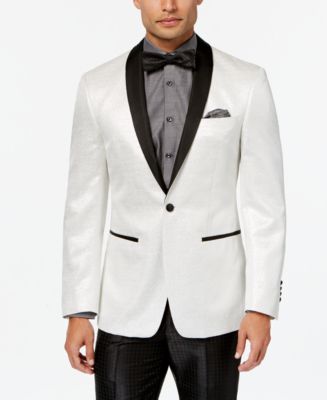 Tallia Orange Men's Slim-Fit White Sparkle Dinner Jacket - Macy's