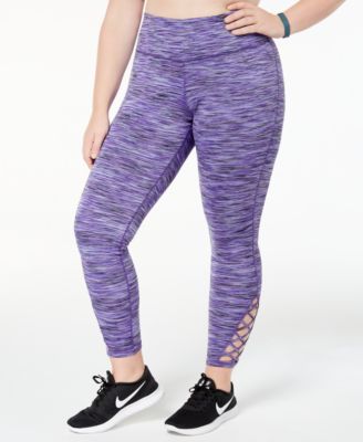 Ideology - Plus Size Cutout Space-Dyed Ankle Leggings