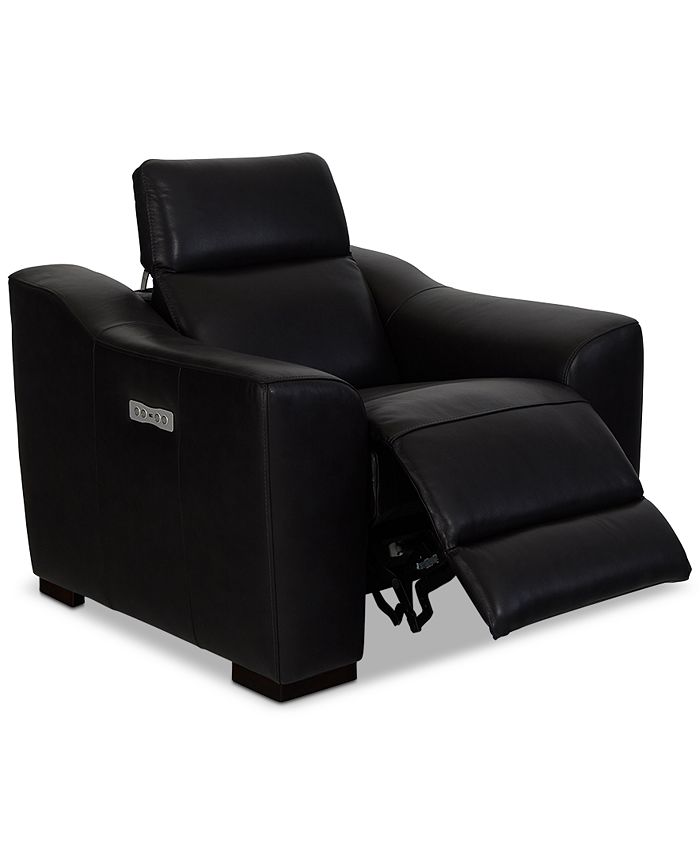 Furniture CLOSEOUT! Anniston 46" Leather Recliner with USB Power Outlet