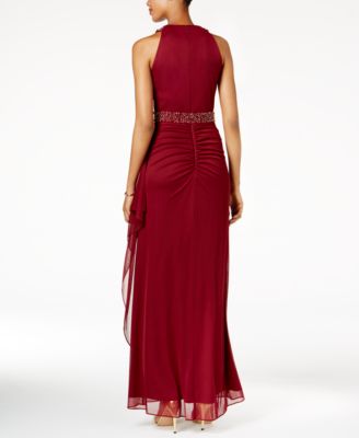 Betsy & Adam B & A By Embellished Halter Gown & Reviews - Dresses ...