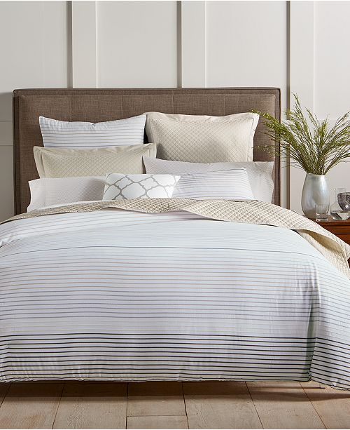 Charter Club Woven Stripe 300 Thread Count 2 Pc Twin Comforter