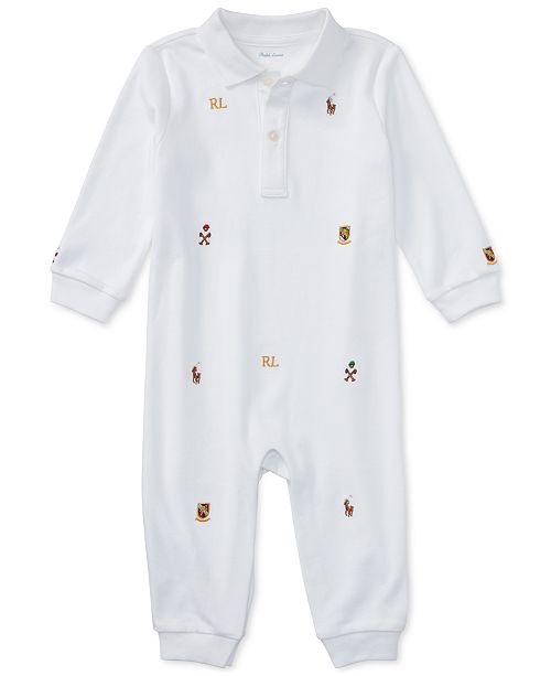 Polo Ralph Lauren Ralph Lauren Baby Boys Schiffli Polo Coverall