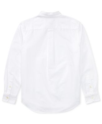 Big Boys Embroidered Pony Logo Cotton Oxford Shirt