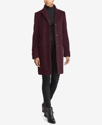 lauren ralph lauren petite single breasted coat