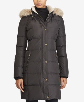 Lauren Ralph Lauren - Faux-Sherpa Detail Puffer Down Coat