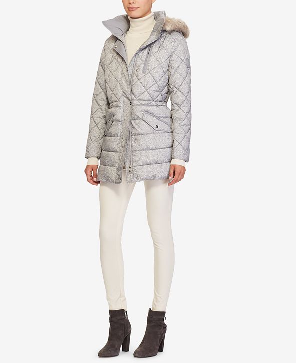 Lauren Ralph Lauren Faux-Fur Down Coat & Reviews - Coats ...