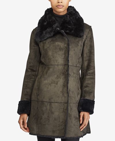 ralph lauren shearling coat