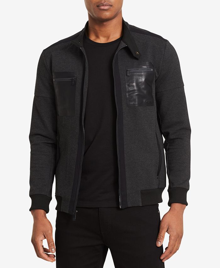 kan zijn Opmerkelijk een Calvin Klein Men's Mix-Media Bomber Jacket & Reviews - Coats & Jackets -  Men - Macy's