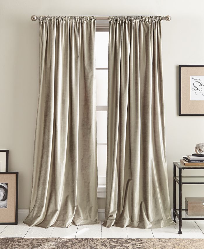 DKNY Modern Velvet 50" x 84" Curtain Set Macy's