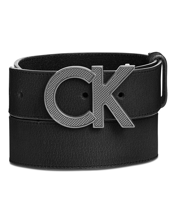 Calvin Klein Men's Matte Leather Casual Logo Belt & Reviews - All  Accessories - Men - Macy's