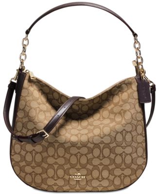 COACH Chelsea Hobo 32 in Signature Jacquard - Macy's