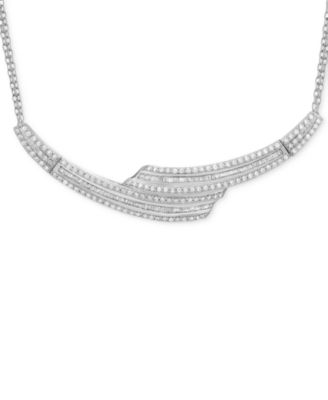Diamond Collar Necklace (2 ct. t.w.) in Sterling Silver, Created for Macy's