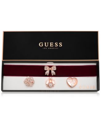 GUESS - Interchangeable Pin Velvet Choker Necklace