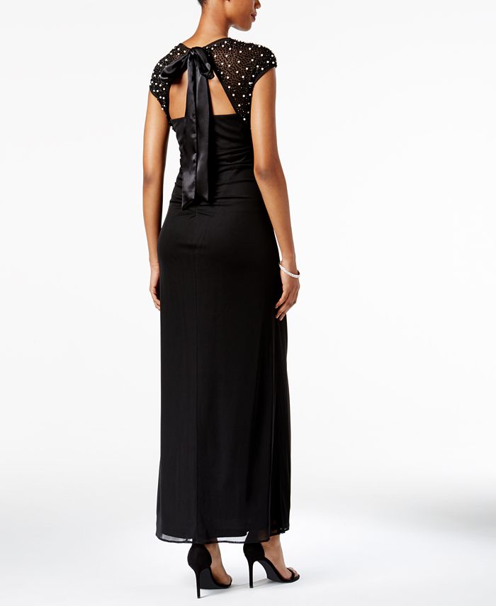 MSK Embellished Bow-Back Ruffled Gown - Macy's