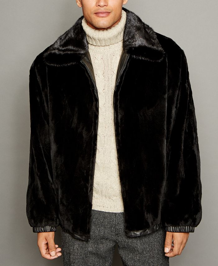 The Fur Vault Reversible Mink Fur Leather Bomber Jacket - Macy's
