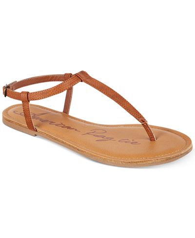 American Rag Krista T-Strap Flat Sandals, Created For Macy's - Sandals ...