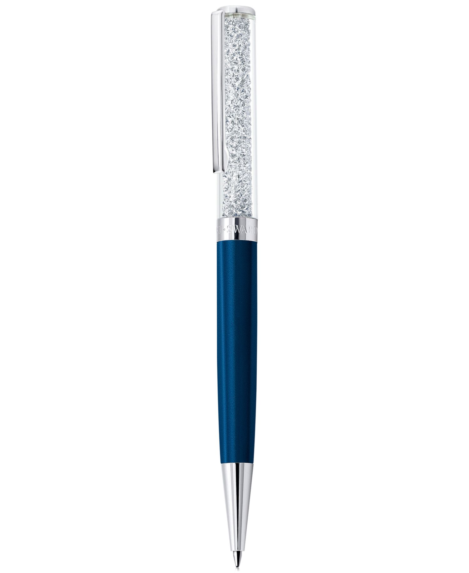 Silver-Tone Crystalline Ballpoint Pen
